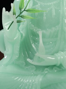 热销南海观音菩萨佛像摆件客厅家用供奉站立神像保平安求子观世音