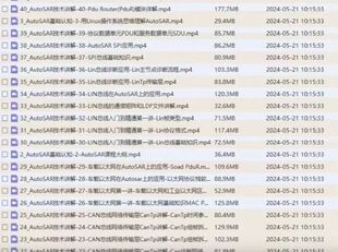 AUTOSAR各个模块讲解视频共享,56集全 包含:基础认知、技术讲解