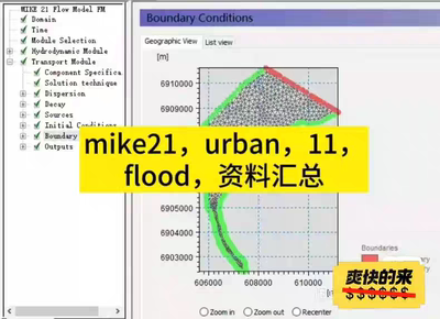 mike21，urban，11，flood，资料很多很全，水质水动力比较多