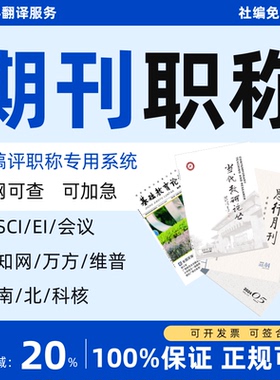 CN核心期刊北大中文普刊EI会议SCI职称投稿论文发文章人工翻译表