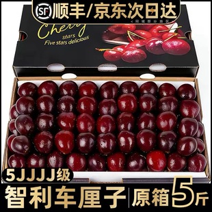 智利进口车厘子新鲜水果大樱桃5斤装礼盒包邮3j4j5j脆甜孕妇生鲜