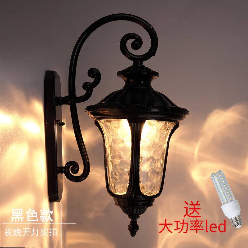 阳台壁灯户外防水复古led欧式墙挂灯室外庭院别墅大门口走廊过道