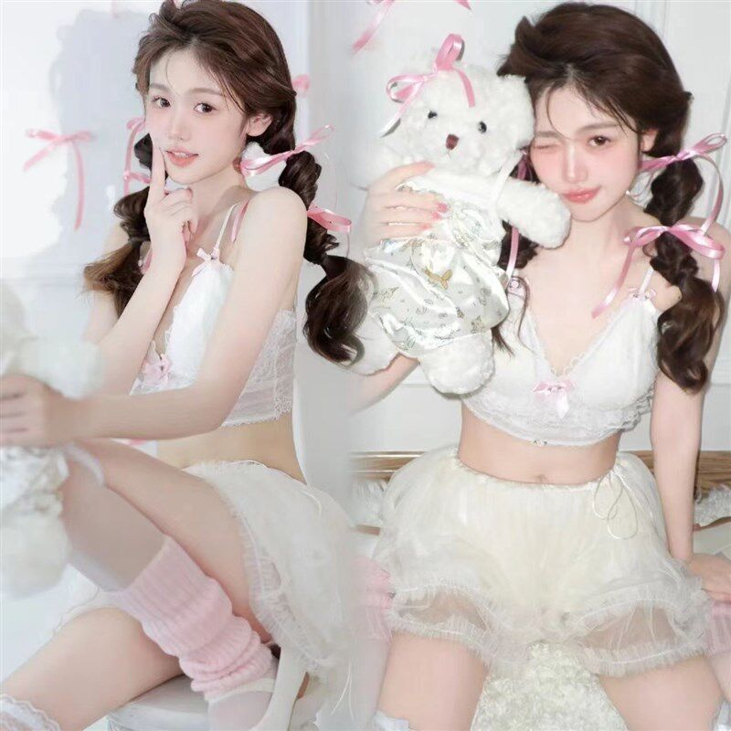 芭蕾风套装女少女感甜美风吊带背心收腰显瘦系带仙女网纱裙两件套