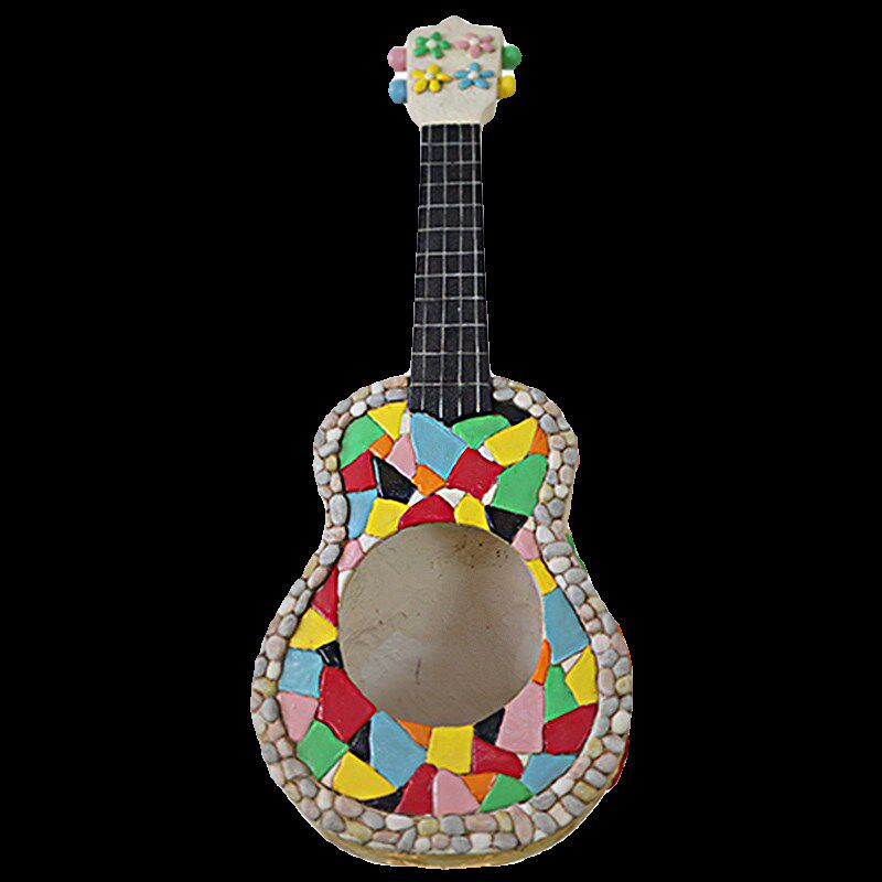 创意吉他花园庭院装饰摆件阳台布置户外别墅院子网红民宿艺术花盆