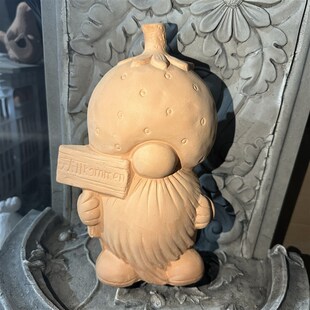 红陶摆件户外花园杂货庭院造景动物草莓头地精(27cm)