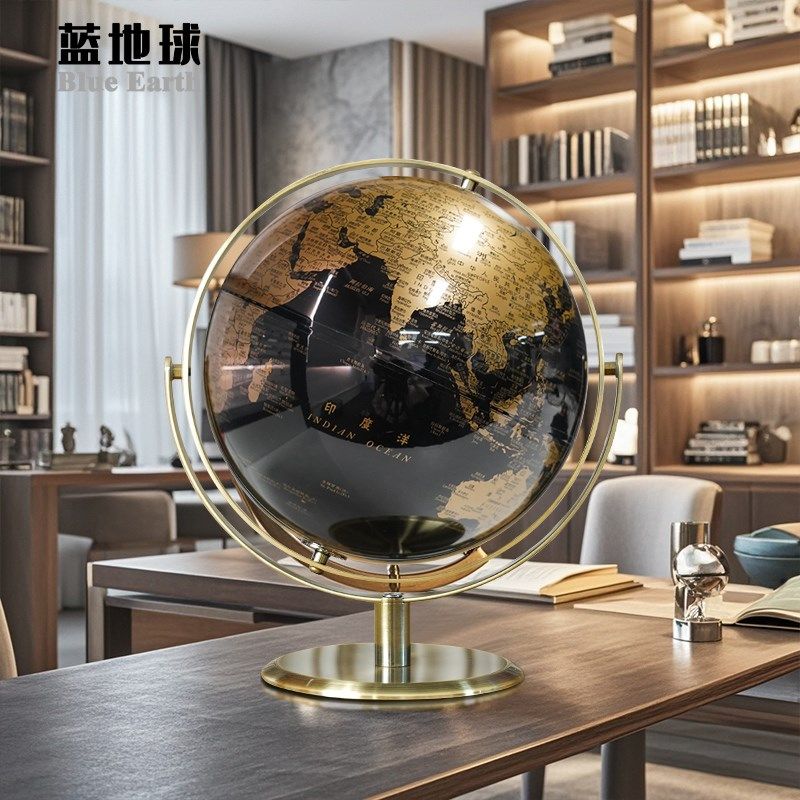 蓝地球新款地球仪玄关摆件家居装饰品电视柜酒柜书桌欧式美式办公,文具电教/文化用品/商务用品,地球仪,淘宝优惠券,粉丝福利购,淘宝优惠卷