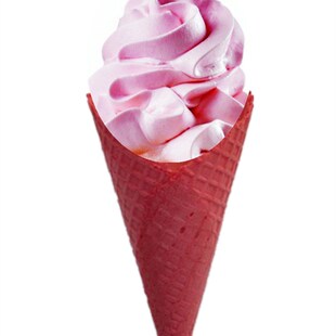 冰淇淋蛋筒脆皮冰激凌甜筒草莓商用粉色蛋卷巨无霸脆筒皮大口蛋托