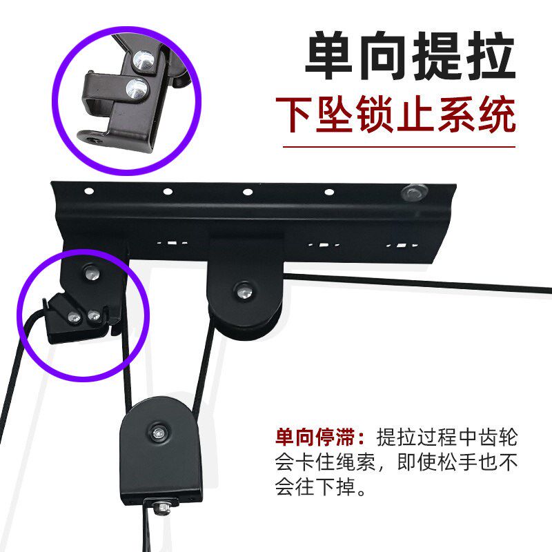 皮划艇吊装滑轮架 单车挂自行车停车架车顶行李箱家用吊机狮途瑞