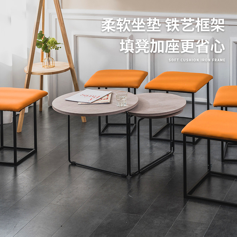 多功能简约方凳家用茶几客厅收纳沙发矮凳经济型网红魔方组合凳子