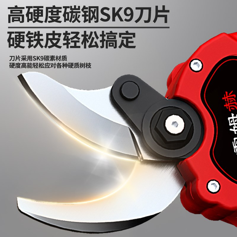 电动剪刀果树修枝剪充电式锂电园艺专用大剪子农用园林背负式剪刀