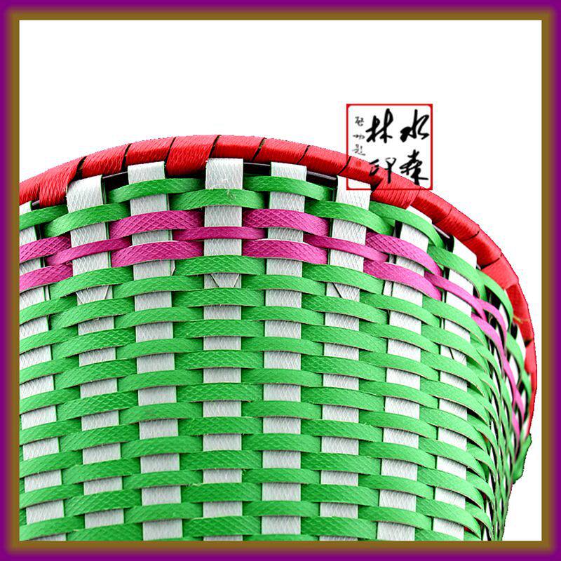 塑料编织购物篮买菜篮子手提篮野餐篮子宠物篮洗浴筐洗澡篮收纳筐