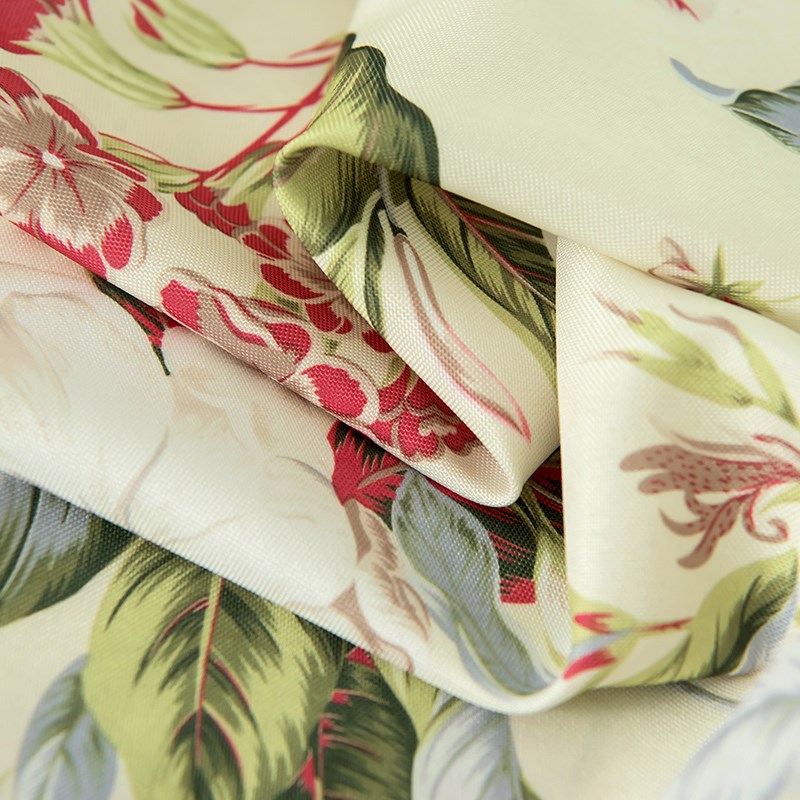 美式植物花卉田园风窗帘小清新遮光客厅卧室飘窗定制落地挂钩布帘