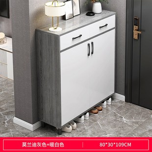 灰色长70/80/90*30高110意式2024新款家用门口玄关柜入户客厅鞋柜