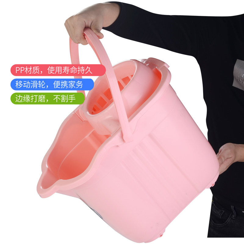 地拖桶挤水框家用老式单桶立式洗拖把桶长方形家用手按压式墩布桶