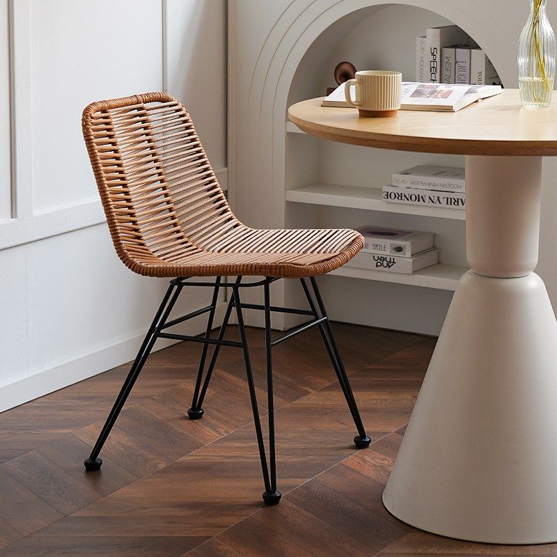 户外仿藤编椅铁艺餐椅家用靠背椅子商用个性餐厅椅室外阳台休闲椅,住宅家具,阳台椅,淘宝优惠券,粉丝福利购,淘宝优惠卷