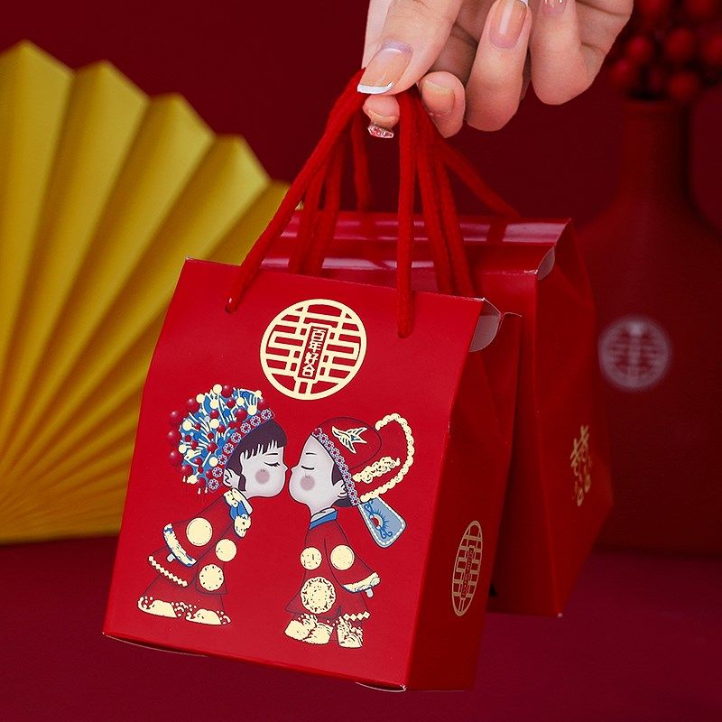 手提袋喜糖盒子结婚高级感喜糖盒纸盒婚礼伴手礼盒糖果包装盒空盒,节庆用品/礼品,糖盒/糖盒配件,淘宝优惠券,粉丝福利购,淘宝优惠卷