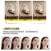 云朵梳妆镜复古化妆镜壁挂主卧梳妆台镜子桌面挂墙式 带灯发光镜子