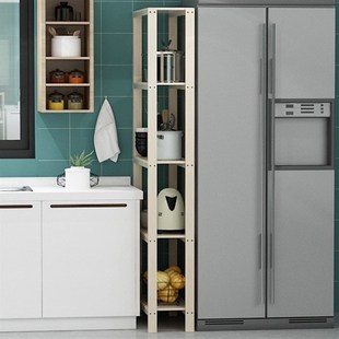 可定制10cm15cm20cm厨房夹缝隙收纳置物架实木冰箱旁超窄间隙架子