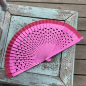 广告扇 夏日女扇 折扇 造型扇 爱心扇木扇 舞蹈扇 Anita木扇定制