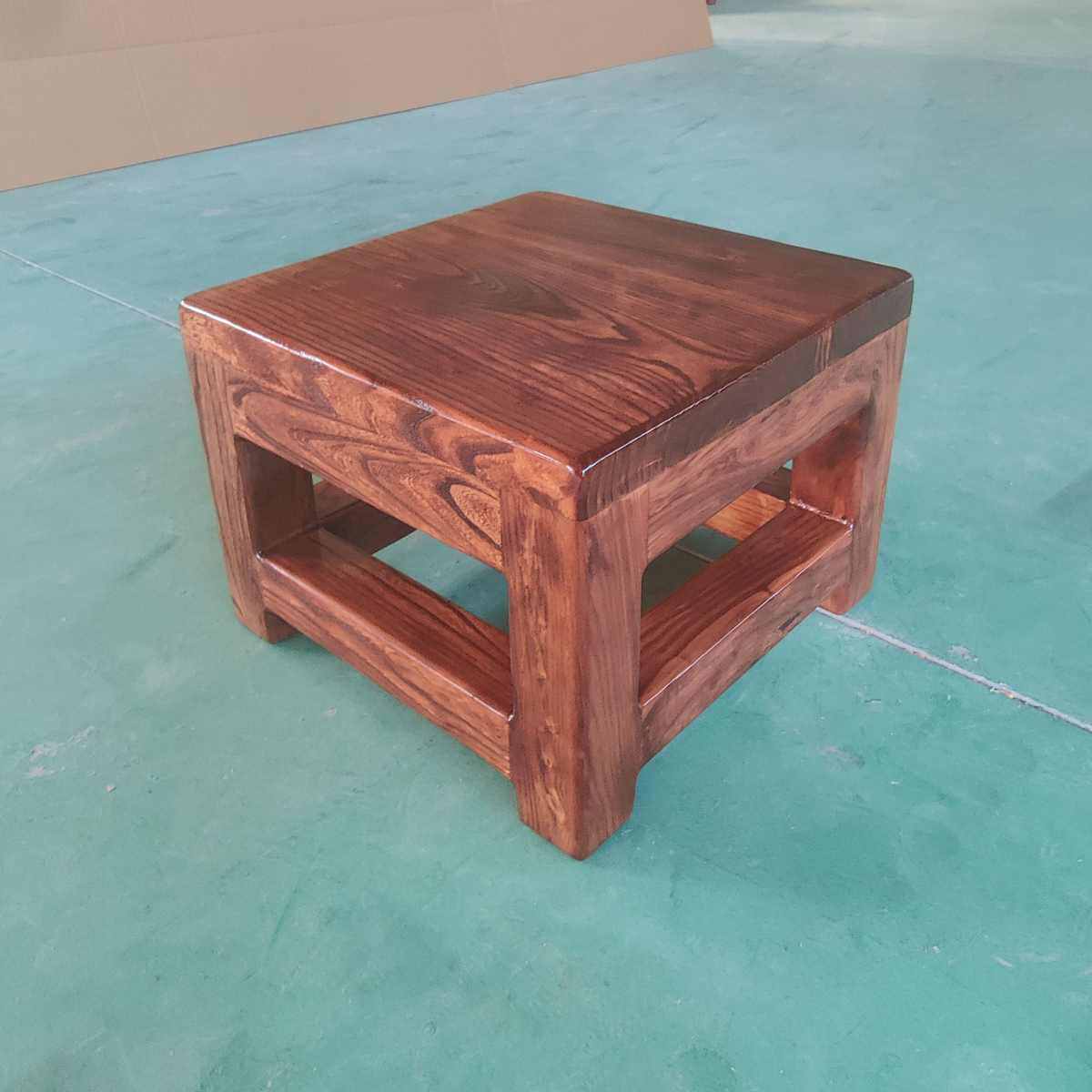 老榆木长方形木凳四方凳简易简约实木铺面矮凳木板凳坐凳加固家用