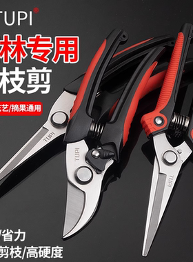 进口SK5园艺剪刀粗枝剪摘果剪树枝用果树修枝修花艺花剪园林剪枝