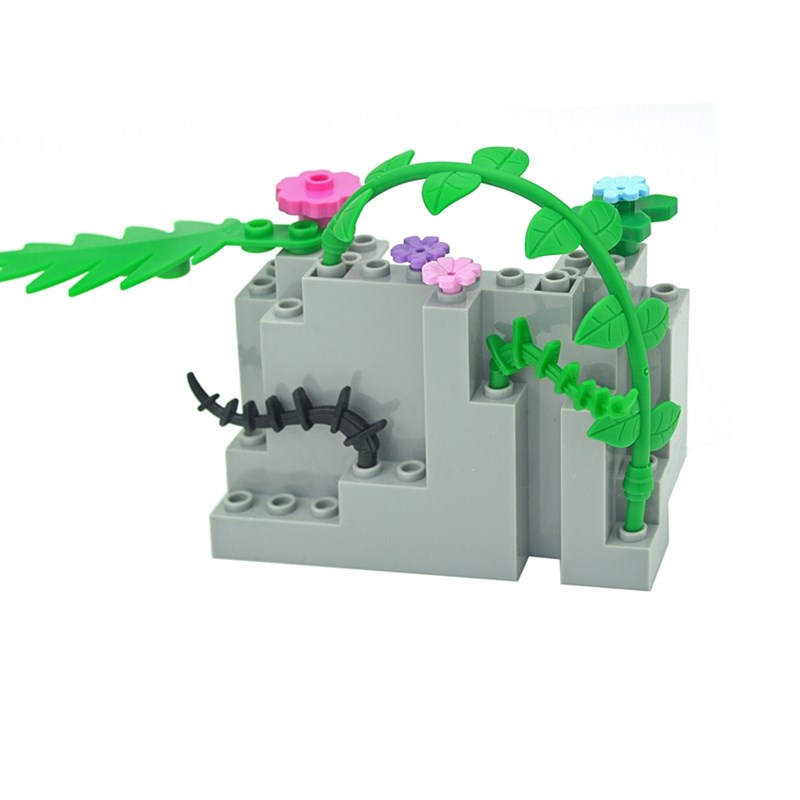 Plants ree Leaf Flower Mushroom Pine DIY Building Blocks Com