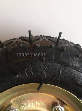 6寸充气轮胎胎810寸加厚打气万向轮子平板车小推车定向脚轮23504