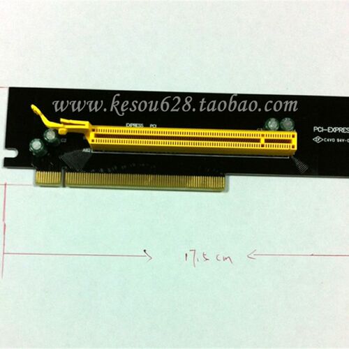 好货高品质PCI-E 16X转接卡PCI-E 90度 4.5CM PCI-E转换卡反方向