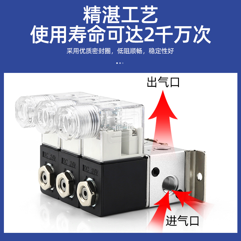 真空电磁阀2V025一进一出阀岛2V025-2F/3F/4F/5F/6F/9F/10F/15F