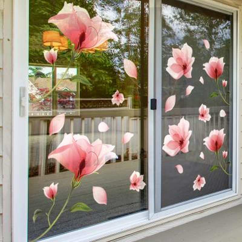 创意个性窗花贴玻璃门贴纸自粘卧室装饰卫生间阳台3D立体贴画窗户图片
