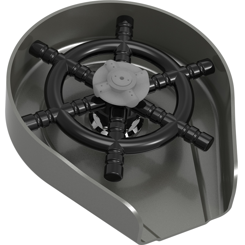 高压洗杯器304不锈钢厨房水槽洗菜盆咖啡奶茶店自动冲杯子神器