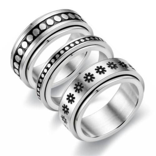 Anxiety Ring Figet Spinner Rings For Women & Men Stainless S