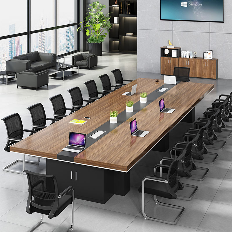 办公家具会议室长方形办公桌会议桌长桌简约现代会议洽谈桌椅组合