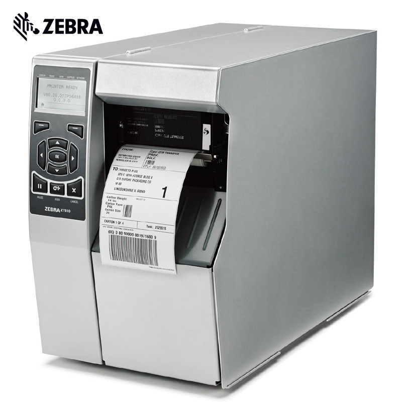 ZEBRA斑马ZT510工业级不干胶标签打印机 热敏热转印亚银服装吊牌
