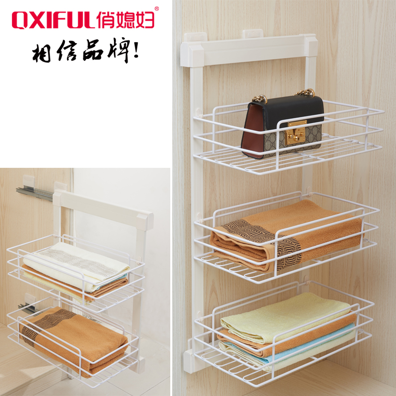 俏媳妇 侧装衣柜拉篮衣橱抽屉式柜内五金配件裤架伸缩收纳储物篮