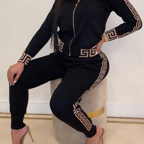 好货2022 Tracksuits Women Elegant Two-Pieces Suit Sets Femal