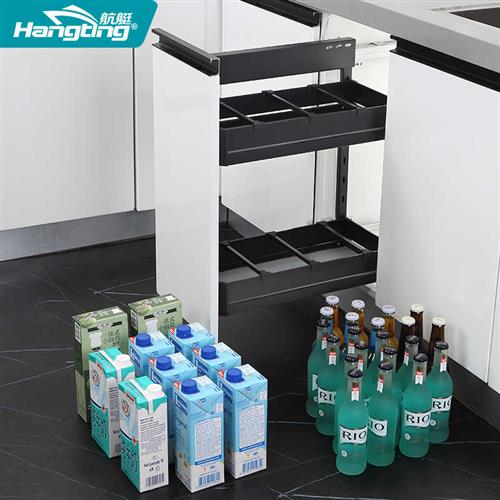 拉篮厨房整体橱柜200侧装调味抽屉式250窄柜子收纳?具车内置物架