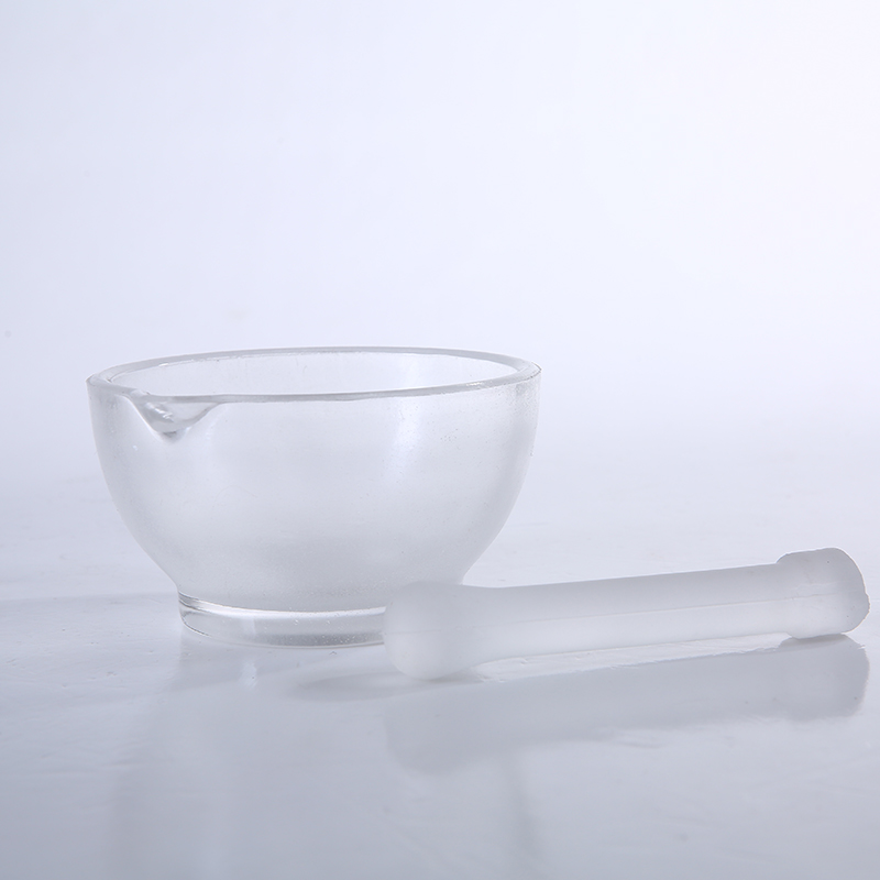 玻璃研钵实验室家用含棒60 75 90 120 150mm老式捣碎小研钵和研杵