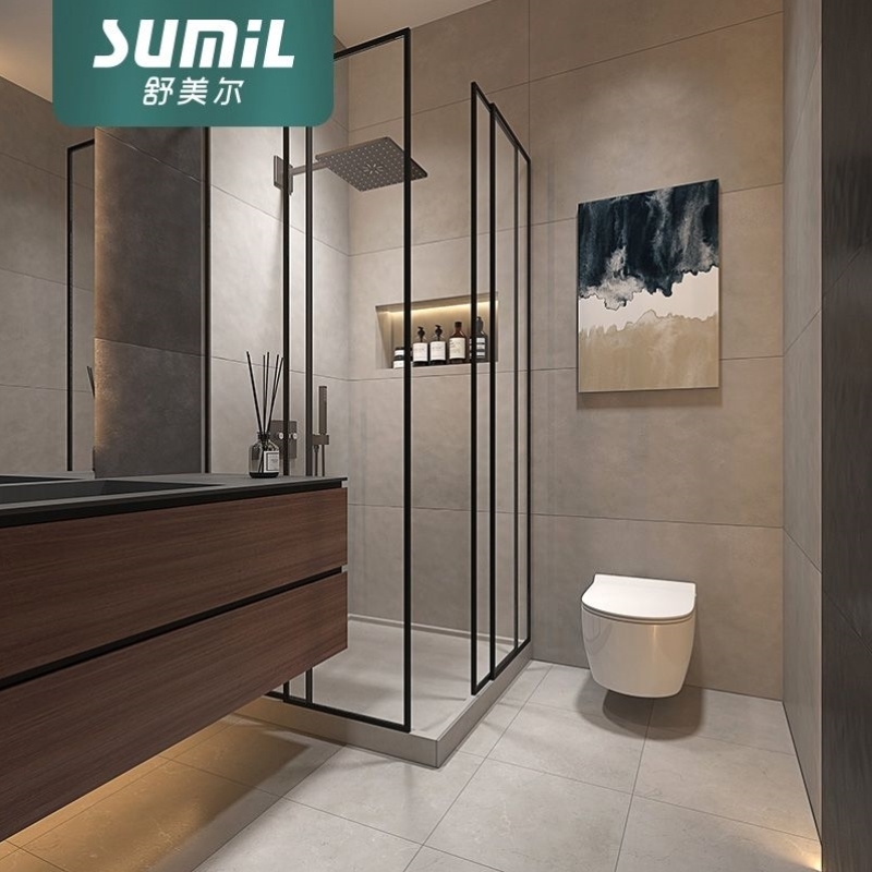 侘寂风600X1200微水泥瓷砖灰色仿古砖客厅防滑地砖厨房卫生间墙砖