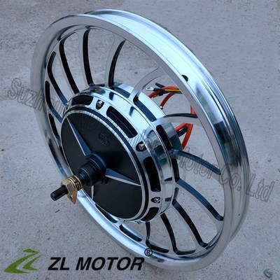20寸一体轮电动车改装2000w电机 48V72v96V大功率改装涨刹电机