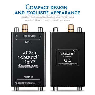 极速Nobsound HiFi Ultra Compact MM MC Phono Turntable Preamp