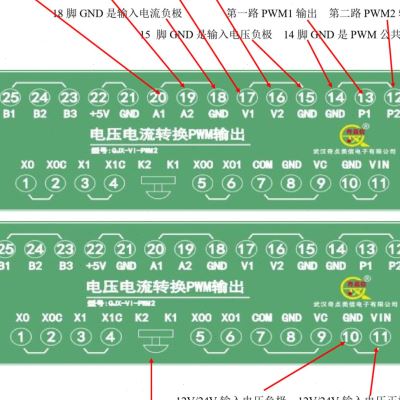 采集输入模拟量010V电压020mA电流转PWM频率占空比输出驱动模块