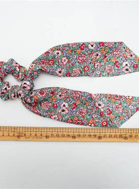 Fashion Leopard Print Bow Satin Long Ribbon tail Scarf Hair