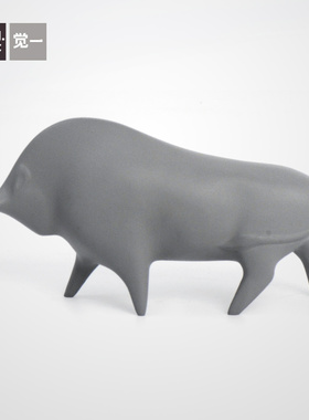 现代简约牛摆件玄关客厅书柜办公室领导桌面家居样板房创意装饰品