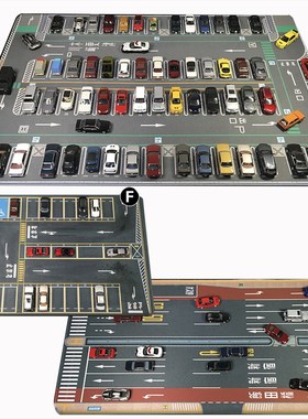 1/64 Parking Lot Mat Model Car Vehicle Scene Display Large G