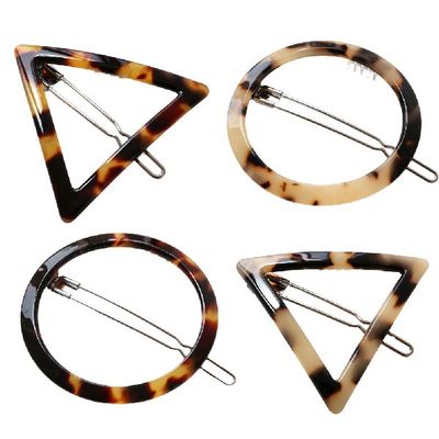 4 Hairpins Hair Claw Clamps  Triangular Hair Pin Circle