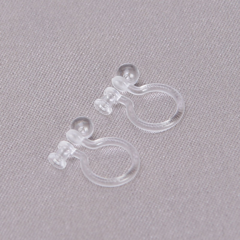 耳夹转换器 隐形无痛神器 diy材料硅胶树脂透明u型耳夹改耳钉耳针
