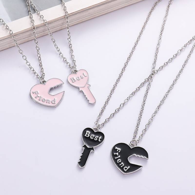 Fashion Best Friends Honey Love Couple Pendant Necklace 2 Pc