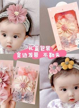 3 PcsSet Floral Bows Ba Headband Dot Bowknot Haarband