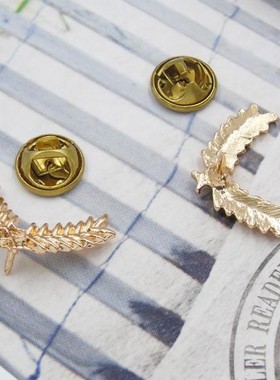 Vintage literary style fashion boutique gold wheat ear metal